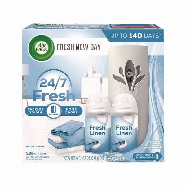 Freshmatic Ultra Automatic Starter Kit, 3.19 X 8.44 X 7.75, White/Gray, Fresh Linen, PK4